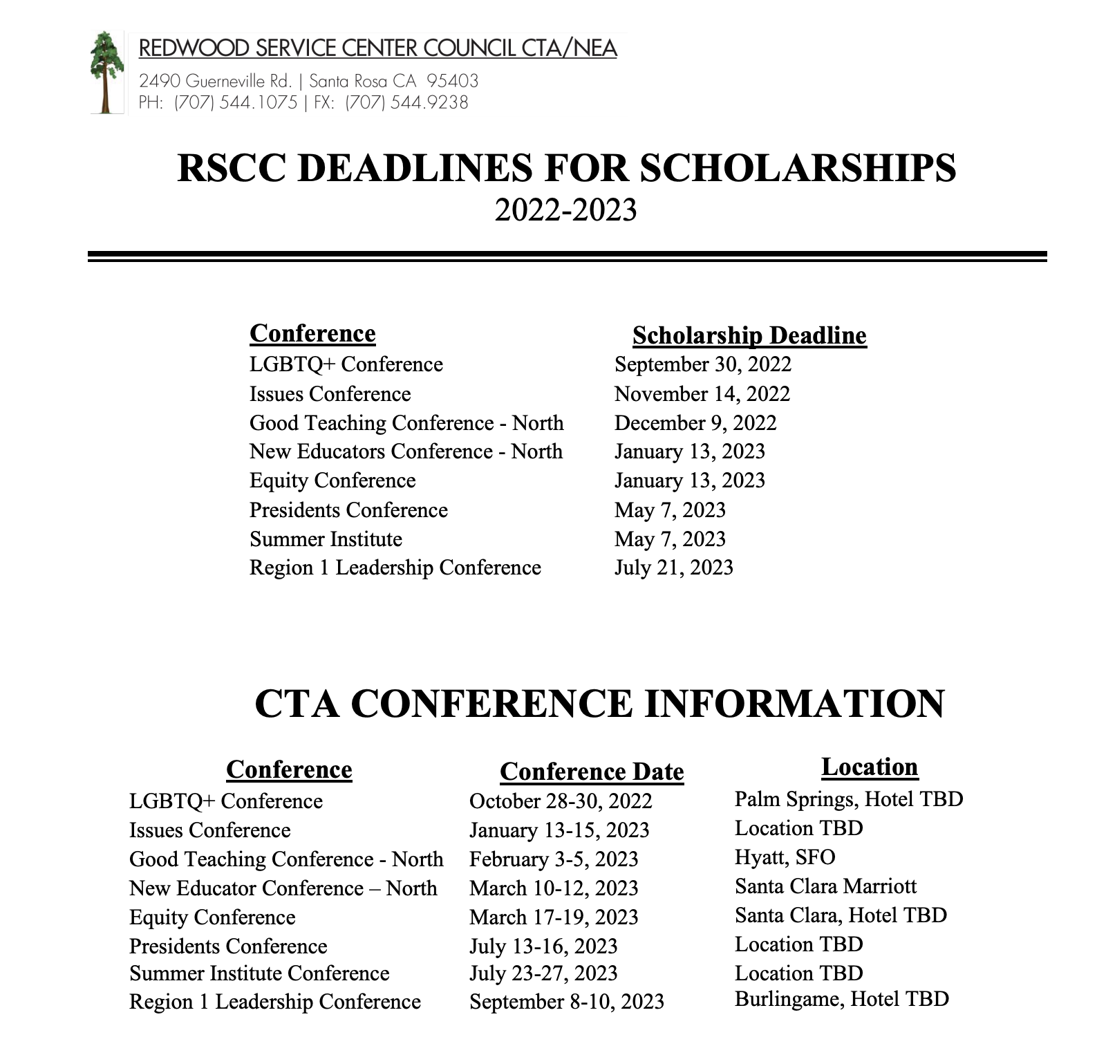 Scholarship Application and 20232024 Deadlines UPDATED Redwood